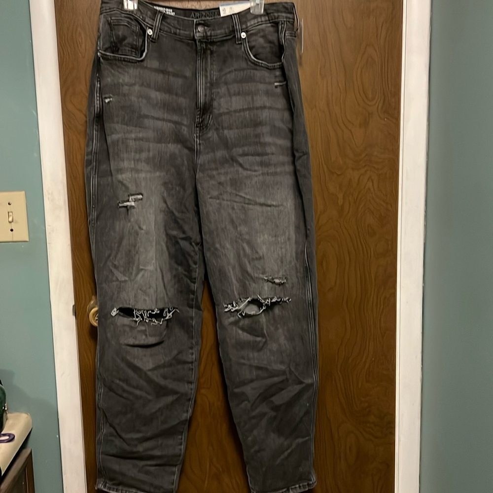 NWT Arizona baggy black jeans size 17